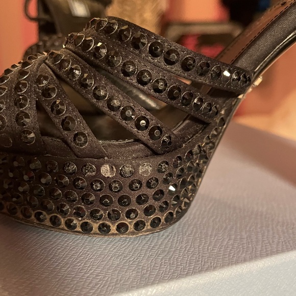 Prada Calzature Donna heels in black crystal. - Picture 8 of 8